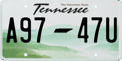 TN license plate A9747U