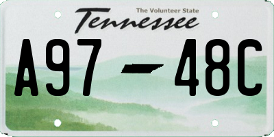 TN license plate A9748C