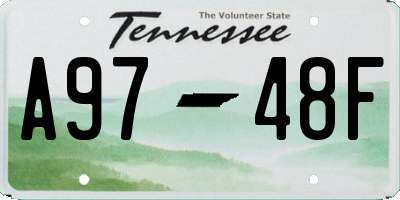 TN license plate A9748F