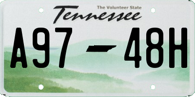 TN license plate A9748H