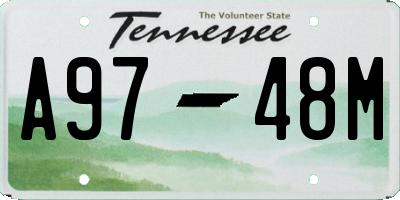TN license plate A9748M