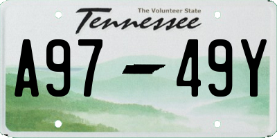 TN license plate A9749Y