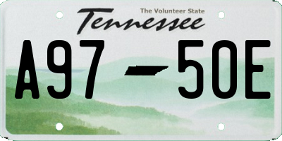 TN license plate A9750E