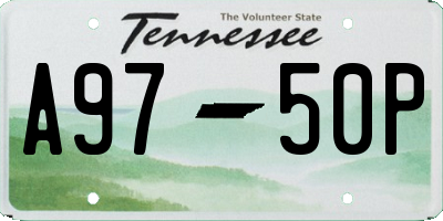 TN license plate A9750P