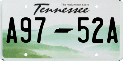 TN license plate A9752A
