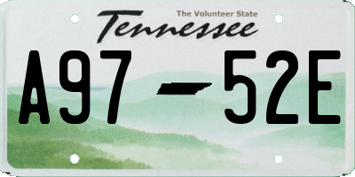 TN license plate A9752E