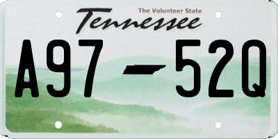 TN license plate A9752Q