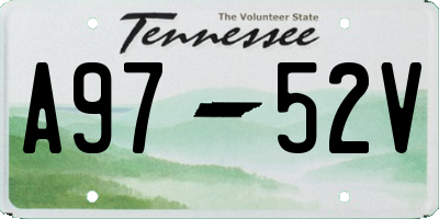 TN license plate A9752V