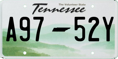 TN license plate A9752Y