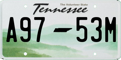 TN license plate A9753M