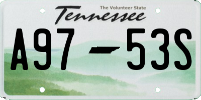 TN license plate A9753S