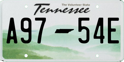 TN license plate A9754E