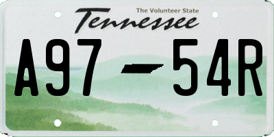 TN license plate A9754R