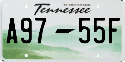 TN license plate A9755F