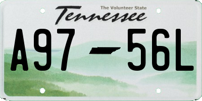 TN license plate A9756L