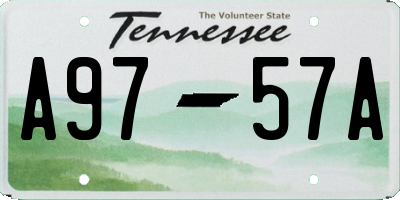 TN license plate A9757A