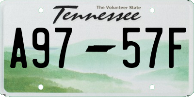 TN license plate A9757F