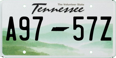 TN license plate A9757Z