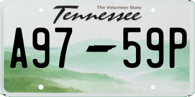 TN license plate A9759P