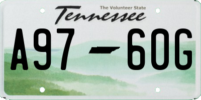 TN license plate A9760G