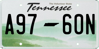TN license plate A9760N