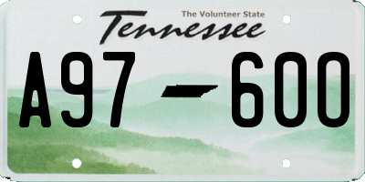 TN license plate A9760O