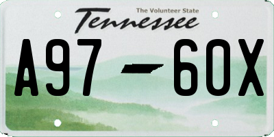 TN license plate A9760X