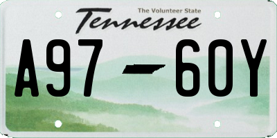 TN license plate A9760Y