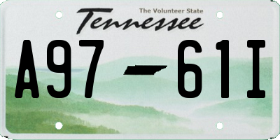 TN license plate A9761I