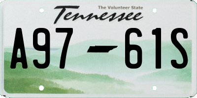 TN license plate A9761S