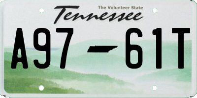 TN license plate A9761T