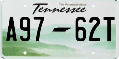 TN license plate A9762T