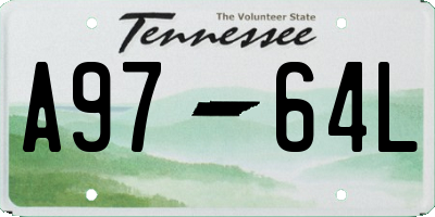 TN license plate A9764L