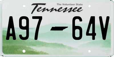 TN license plate A9764V