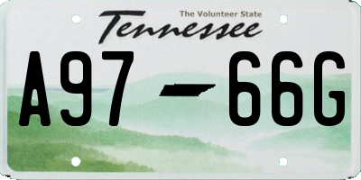 TN license plate A9766G