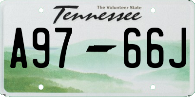 TN license plate A9766J