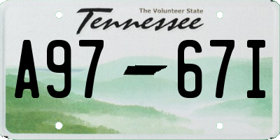 TN license plate A9767I