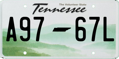 TN license plate A9767L