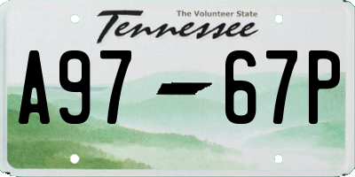 TN license plate A9767P