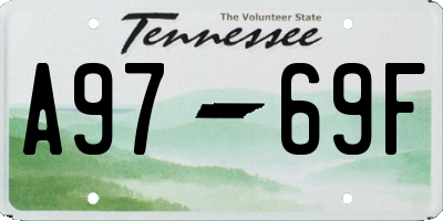 TN license plate A9769F