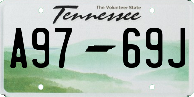 TN license plate A9769J