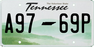 TN license plate A9769P