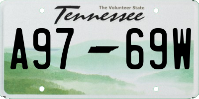 TN license plate A9769W
