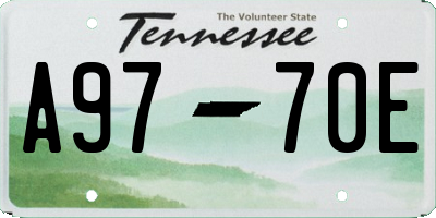 TN license plate A9770E