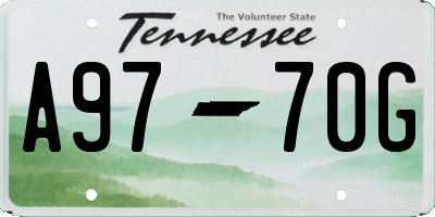 TN license plate A9770G