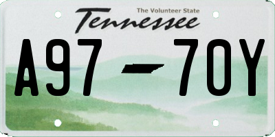 TN license plate A9770Y