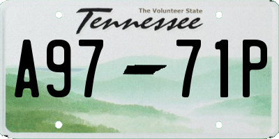 TN license plate A9771P