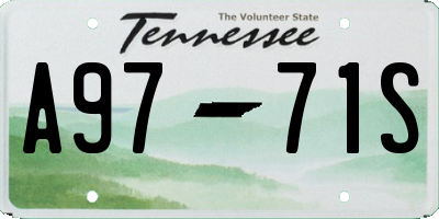 TN license plate A9771S