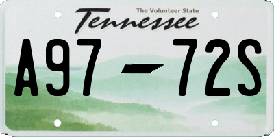 TN license plate A9772S