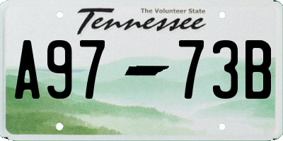 TN license plate A9773B